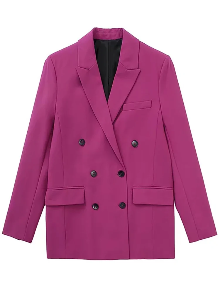 

Aachoae Women Elegant Solid Color Blazer Suits Vintage Notched Collar Long Sleeve Jacket Coats Office Wear Blazers Spring