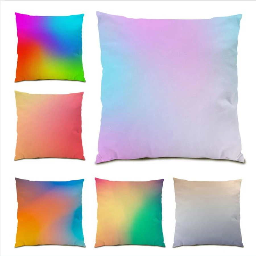 

Color Geometry Cushion Cover 45x45 Geometric Decoration Home Pillow Case Living Room Decoration Poster Throw Pillow Covers E0121