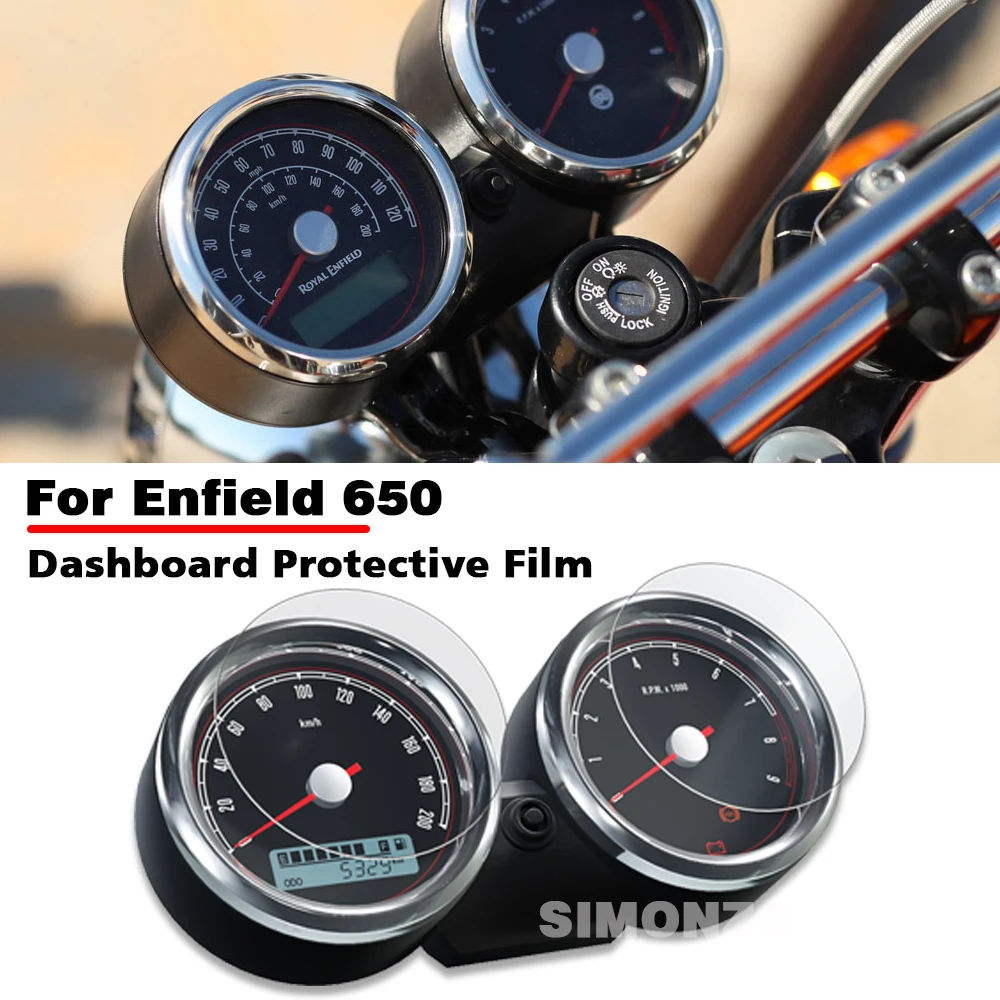 For Royal Enfield 650 Dashboard Screen Protector Interceptor Continental GT Motorcycle Cluster Screen Scratch Protection Film