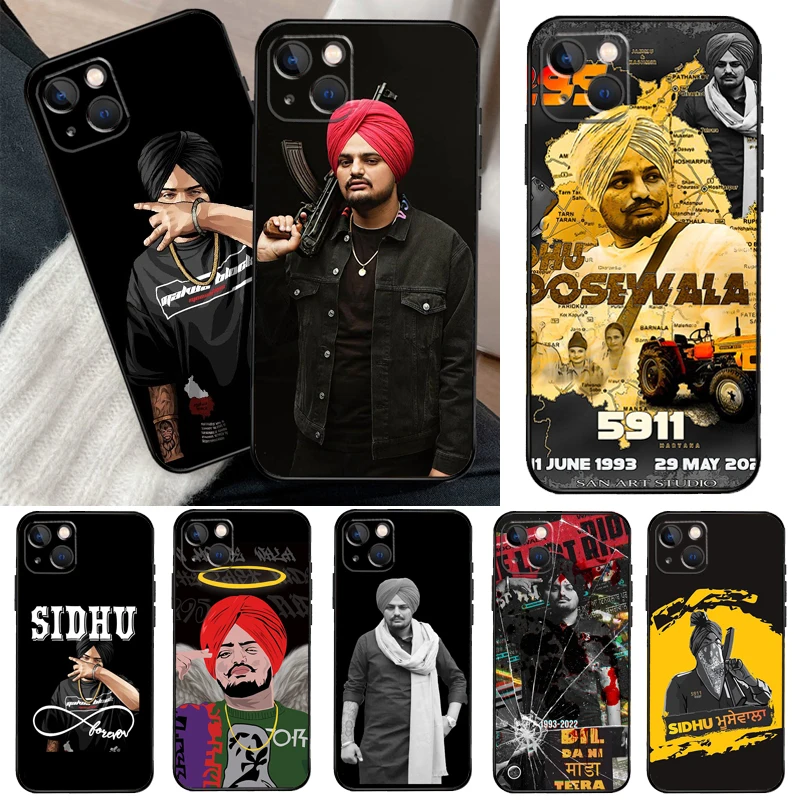 Indian Rapper Sidhu Moose Wala Case For iPhone 12 11 13 14 Pro Max Mini Cover For iPhone XR X XS Max 6 7 8 Plus Phone Case