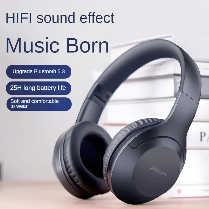 Беспроводные наушники, гарнитура Bluetooth 5,3, Hi-Fi стерео Регулируемый складной адаптер с микрофоном, 25 часов работы в режиме ожидания, для телефона, ПК, ТВ, Tws