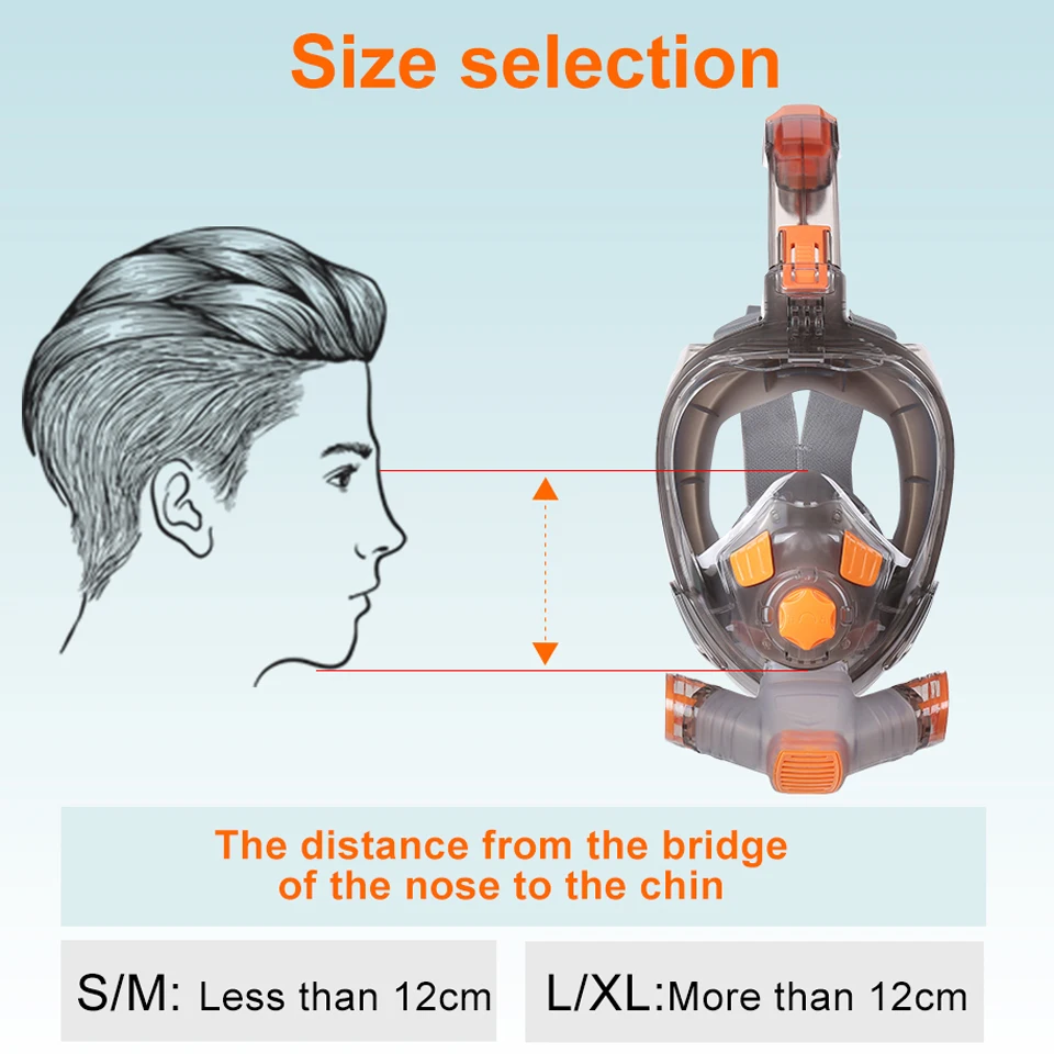 Маска для подводного плавания незапотевающая на все лицо дыхательные маски