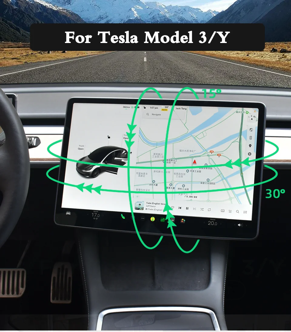

Model3 Screen Rotation Bracket For Tesla Model 3 Y 2023 Accessories Central Control Model3Y Car GPS ModelY Navigation Holder