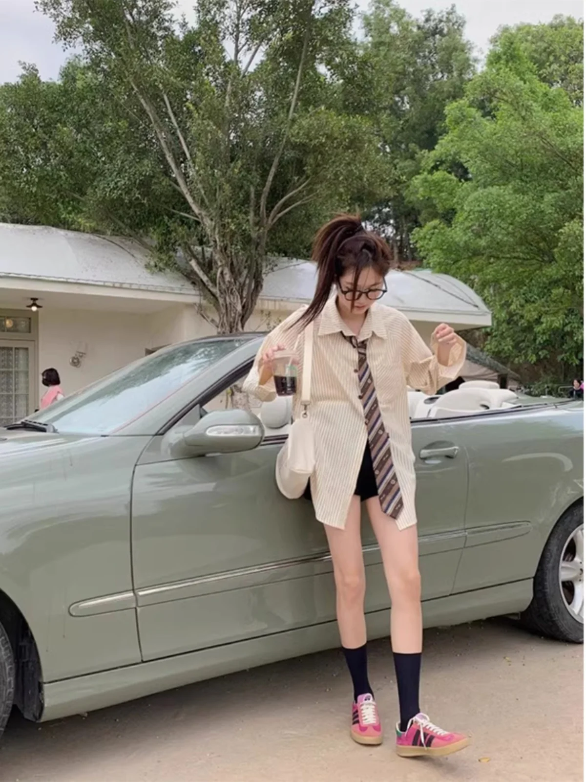 Fashionable Slish Stripes Shirt Coat Female Spring &amp Fall 2025 New Arrival Long Sleeve Loose-Fitting Top |