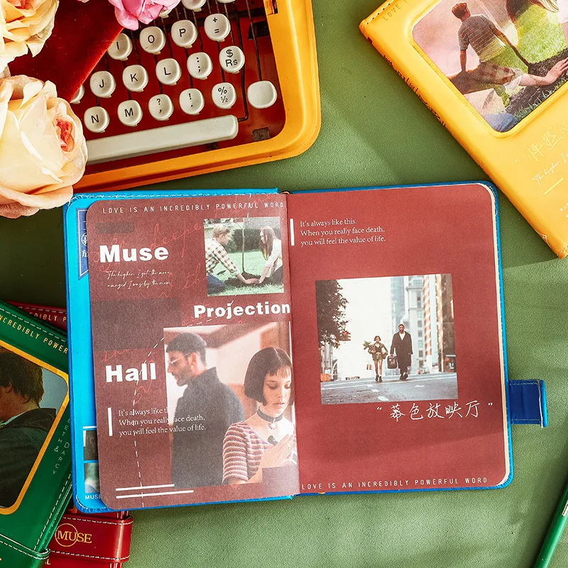 

A1065 Kawaii Notebook Planner Creative Stationery Journal Retro Movie Illustration B6 Agenda 2022 Weekly Planner Notebooks