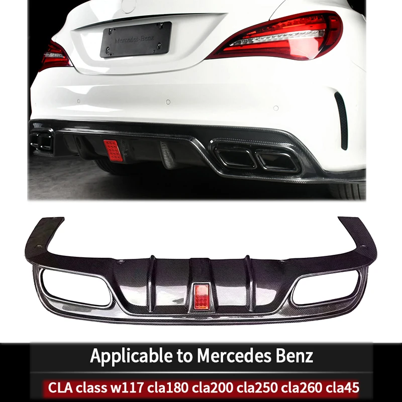 

Рассеиватель заднего бампера для Mercedes Benz CLA w117 cla180 cla200 cla250 C63 cla45 из углеродного волокна