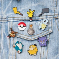 pokemon up to duck geng ghost little jenny turtle kabi beast pikachu alloy jewelry badge brooch