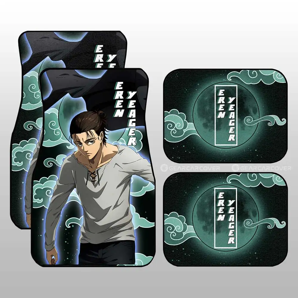 

Eren Yeager Car Floor Mats Custom Attack On Titan Anime Gifts For Fans