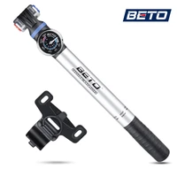 beto ez 032ag bike portable pump with gauge 28 5cm mini inflator prestaschrader valve 120psi eieio bicycle accessories