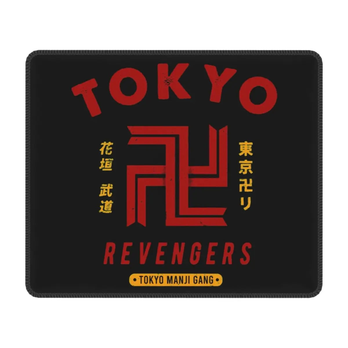 

Коврик для мыши с фиксирующим краем, игровой коврик для мыши с резиновой основой, Аниме Манга, Токио, манжи, для офиса и стола