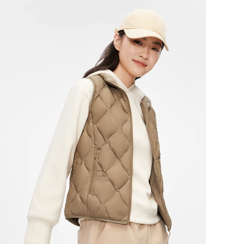 Женский легкий пуховой жилет BOSIDENG уличная ветрозащитная куртка без рукавов для