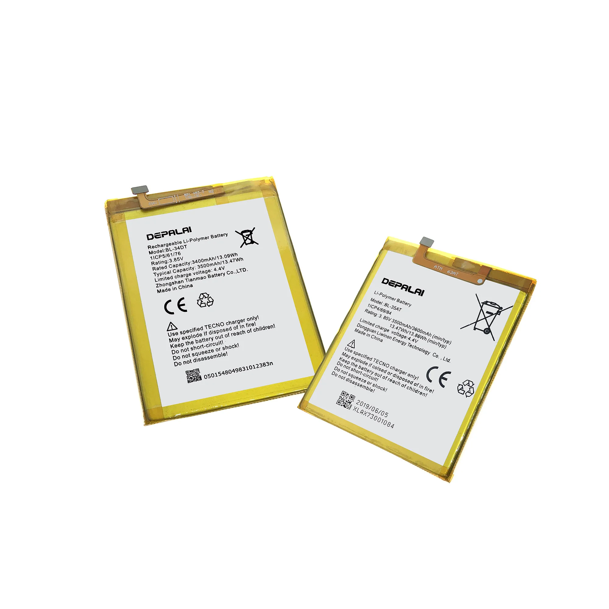 BL-24CT BL-27AT BL-30BT для Infinix Tecno Phantom 6Plus A5 A6 A7 AX8 Батарея BL-30FT BL-34DT BL-35AT Батареи BL-40CT BL-50DT