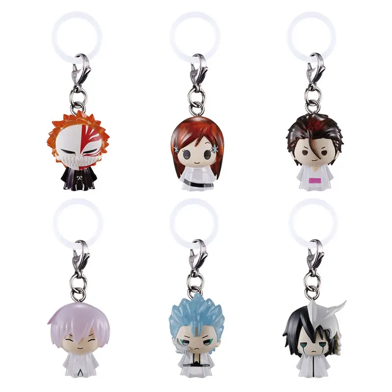 Фото Брелок-подвеска Bandai Bleach Arrancar Arc Gashapon: мини-фигурки Ичиго Куросаки, Гин Ичимару, Сосуке Айзена для сумок и украшения №3