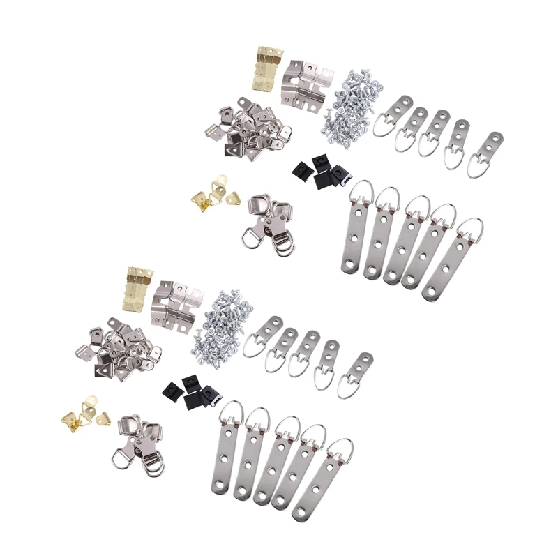 

280 Pcs Photo Frame Hanging Hooks Kit, 9 Models Picture Hanger Hooks With Screws For Office Family Photo Picture