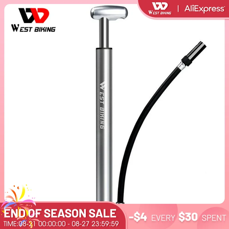 

WEST BIKING High Pressure Foot Activated Floor Pump 160PSI Bicycle Pump With Schrader Presta Valve Bike Tire Pump Inflator