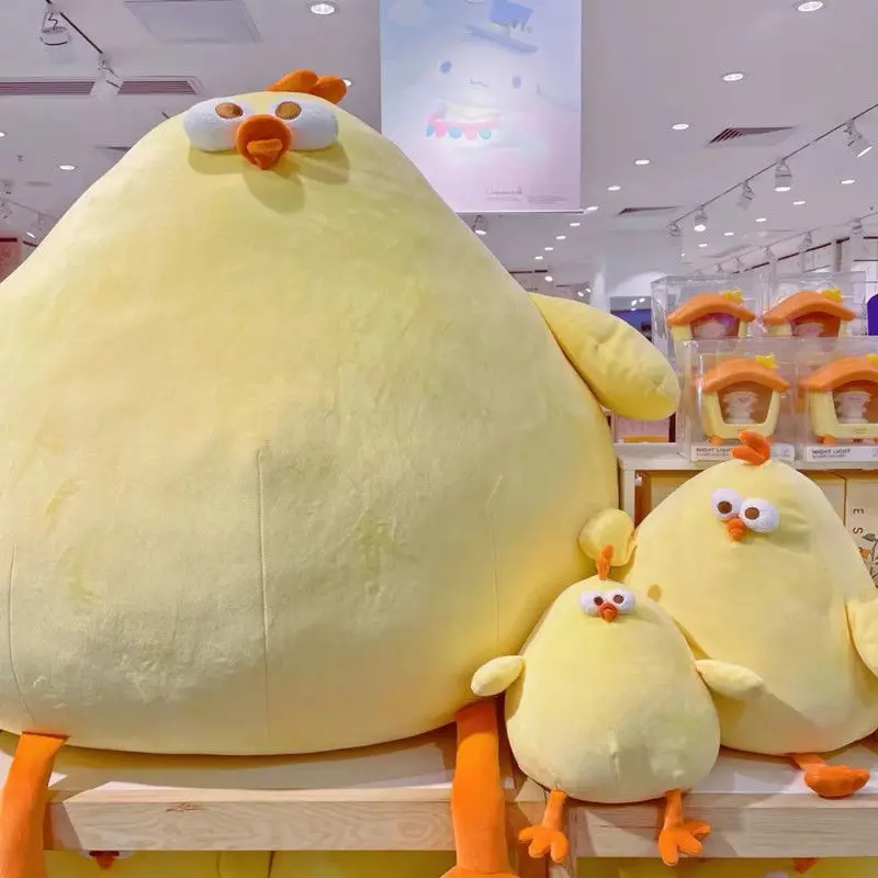 

Plush Toys Yellow Fat Chicken Super Soft Stuffed Cushions Cartoon Animal Plushies Pillow Kawaii Companion Lazy Sofa