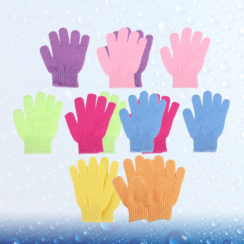 

14 Pcs Back Glove Exfoliating Scrub Spa Towel Shower Brush Kids Washcloths Take A Bath Shower Gloves Scrub Gloves