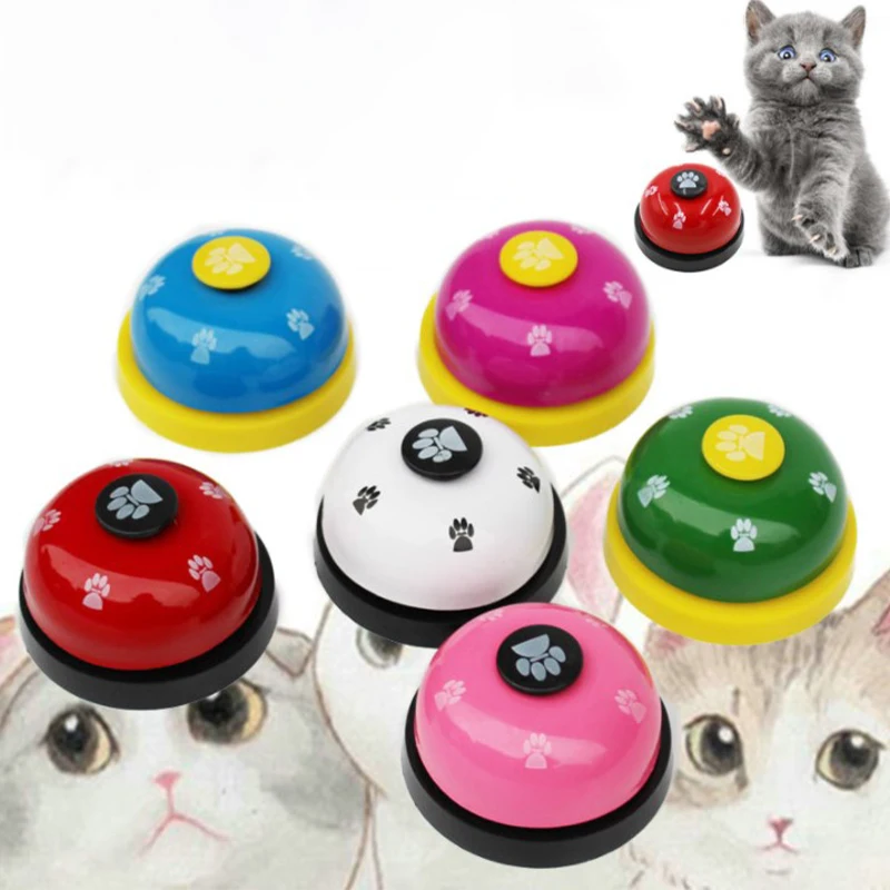 

Pet Toys Bell for Dogs Cat Training Interactive Toy Called Dinner Small Bells Footprint Ring Trainer Feeding Reminder For Teddy