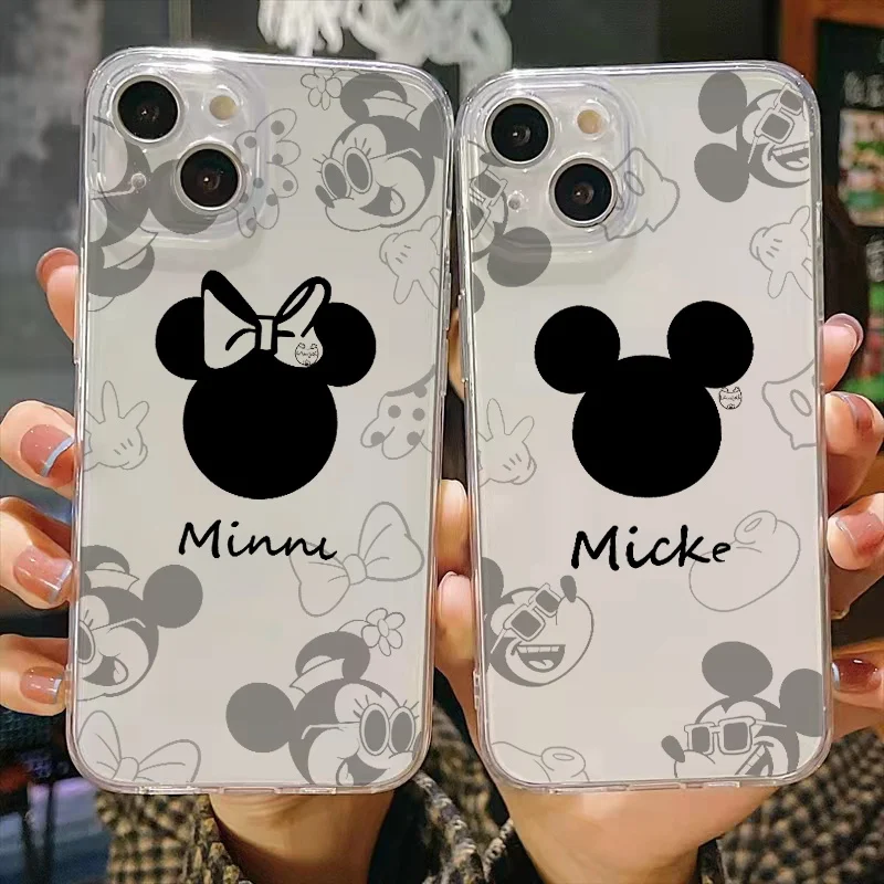 

Disney Mickey Mouse Ultra Thin Clear For Apple iPhone 11 12 13 Pro 12 13 Mini X XR XS Max 6 6s 7 8 Plus Phone Case Cover Fundas