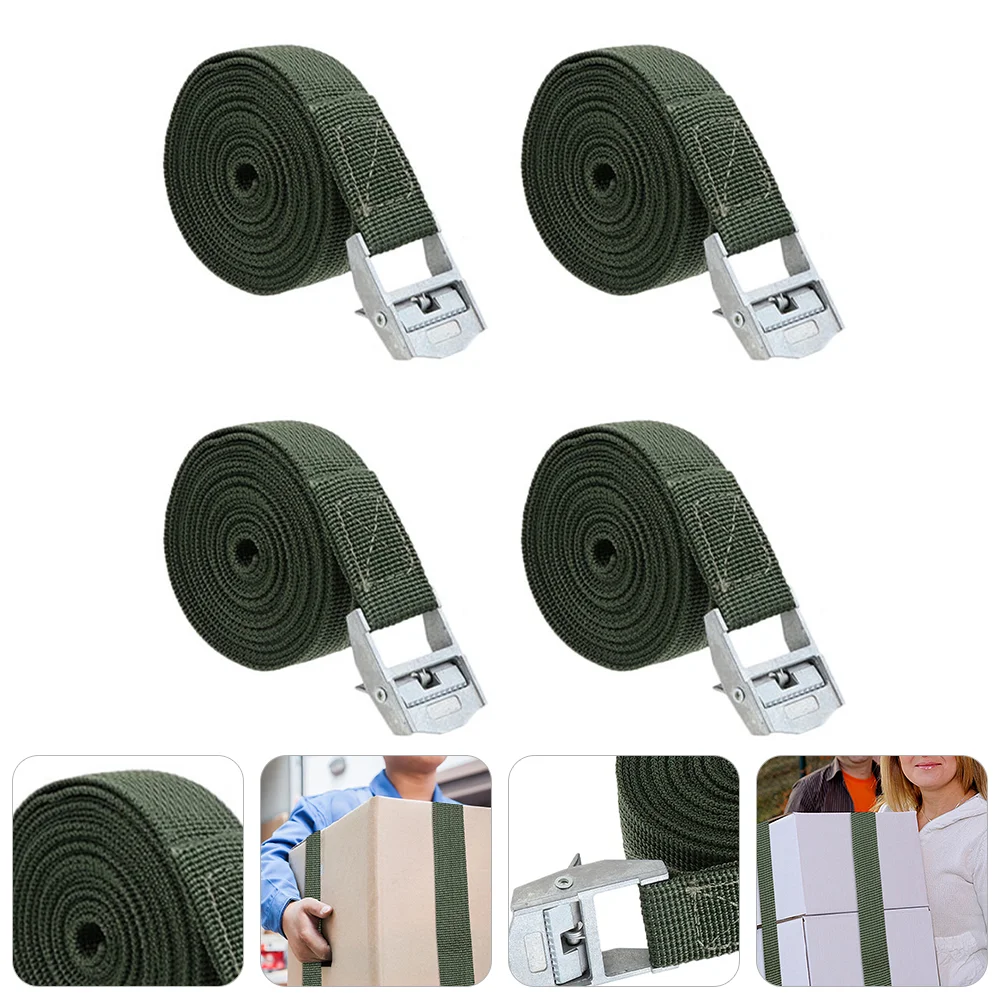 

4Pcs Luggage Lashing Strap Tie Down Lashing Sleeping Bag Strap Ratchet Lashing Strap Cargo Tie Down Straps