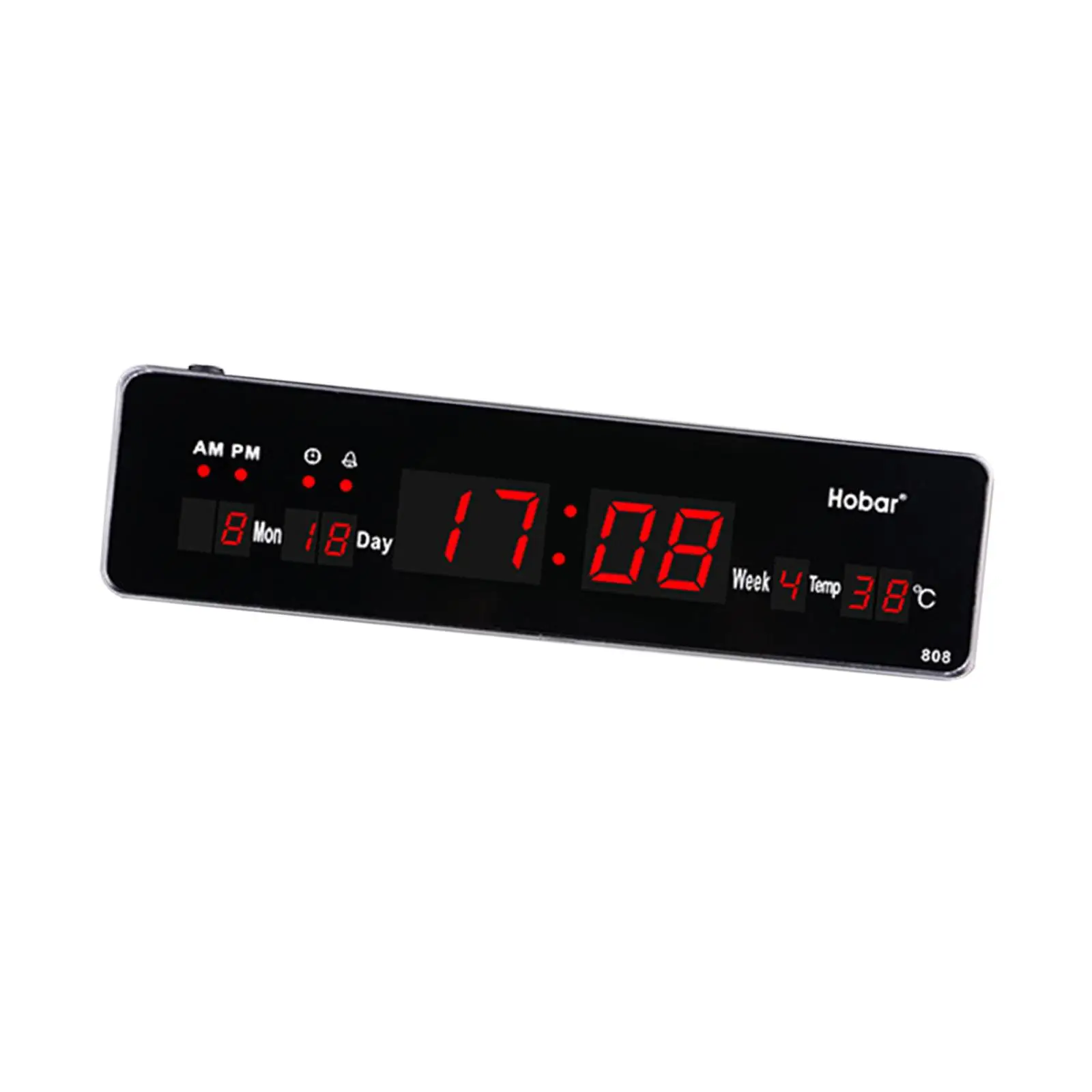 

Large Wall Digital Clock with Date Time Week Indoor Temperature Calendar Mute LED Alarm Clocks for Living Room Home and Office