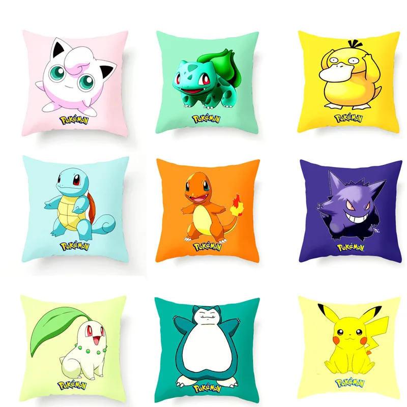 

Плюшевая подушка в виде покемона Пикачу, 45*45 см