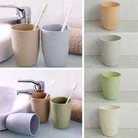 bathroom tumblers plastic mouthwash cup coffee tea water mug home travel solid color toothbrush holder cup drinkware tools