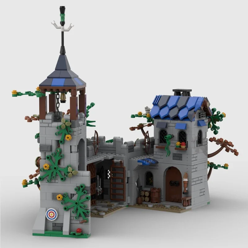 Средневековая крепость модель Moc строительные блоки модульные подарки