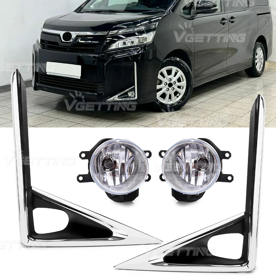 Автомобильный светодиодный передний бампер противотуманные фары для Toyota VOXY R80 2018