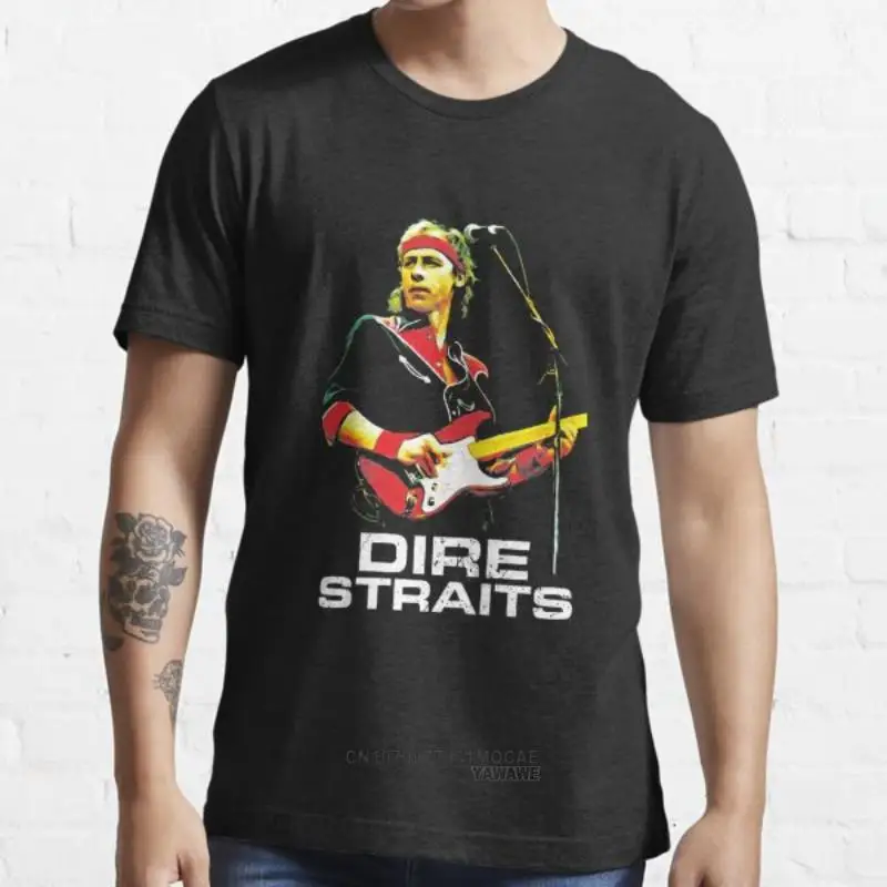 Футболка с символом группы Dire Straits мужская футболка круглым вырезом модная