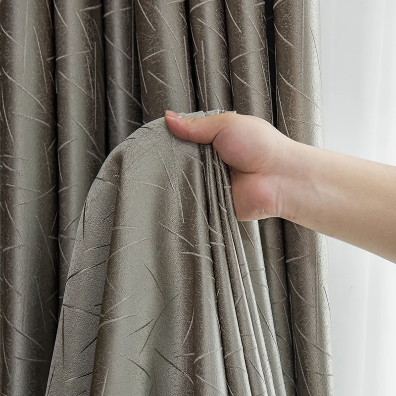 

Nordic Curtains for Living Dining Room Bedroom Luxury Modern Custom Minimalist Solid Color Door Window Curtain Home Decoration
