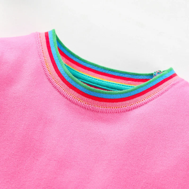 Хлопковое платье с длинным рукавом для девочек милыми животными