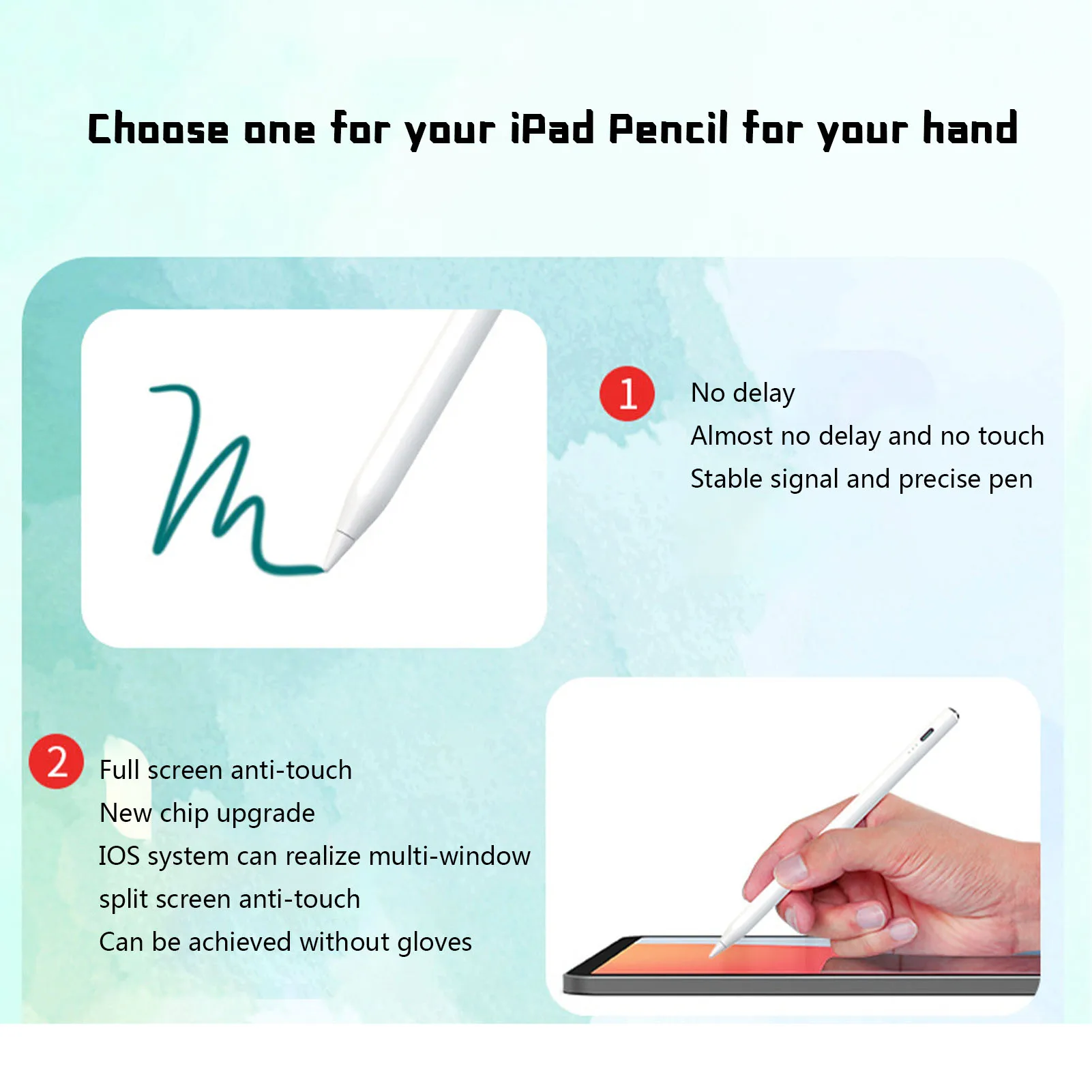 

High Precision Stylus Pens Drawing Smart Touch Screens Stylus Pen Two-In-One Multi-Function Stylus For Drawing Handwriting