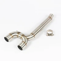 motorcycle full exhaust middle pipe link connect motorcycle accessories for yamaha fz6 fz6n fz6s 2004 2011 2005 2006 2007 2008