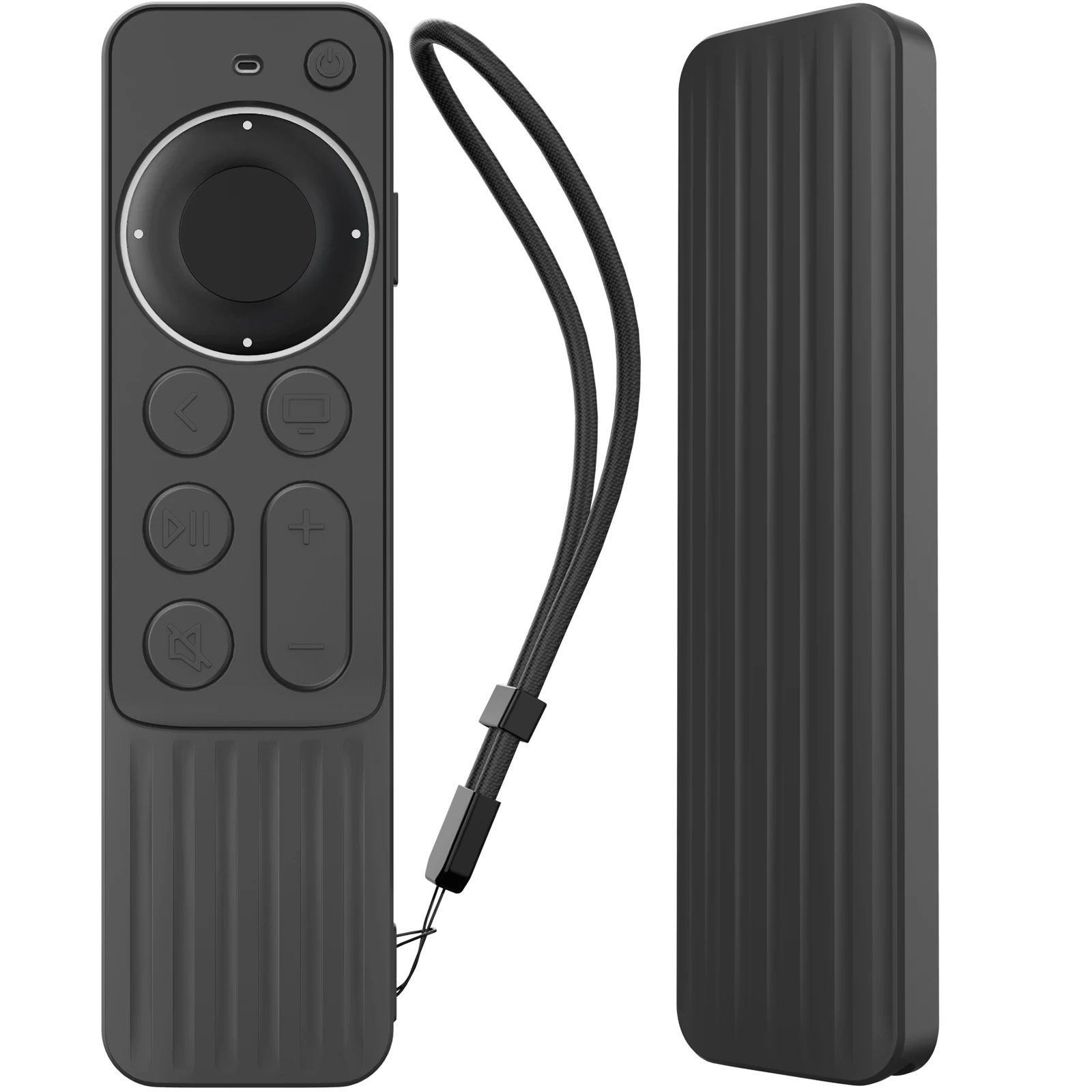 

For Ap ple TV 2022 for Apple Remote Control Silicone Stripe Anti Slip and Anti Fall Protector Case For Siri Remote 2&3