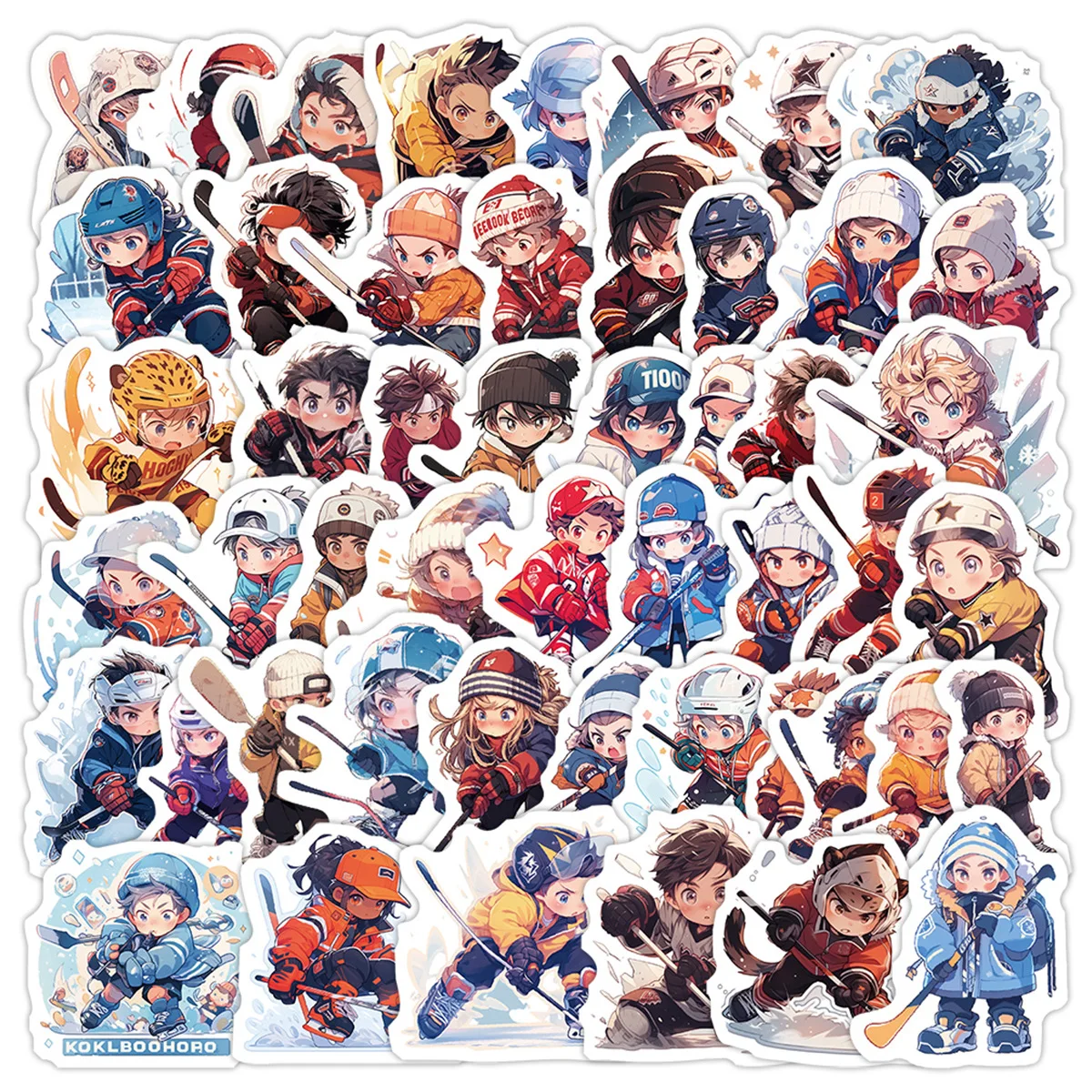 10/30/50 шт. наклейки для хоккея с шайбой милые детские спортивные водонепроницаемые