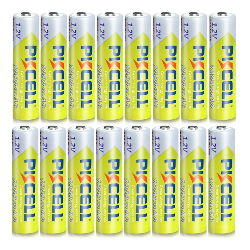 

16pcs/Lot PKCELL 1.2V 1000mAh NiMh AAA Rechargeable Battery Ni-mh 3A Batteries AAA Battria High Energy For flashlight toys