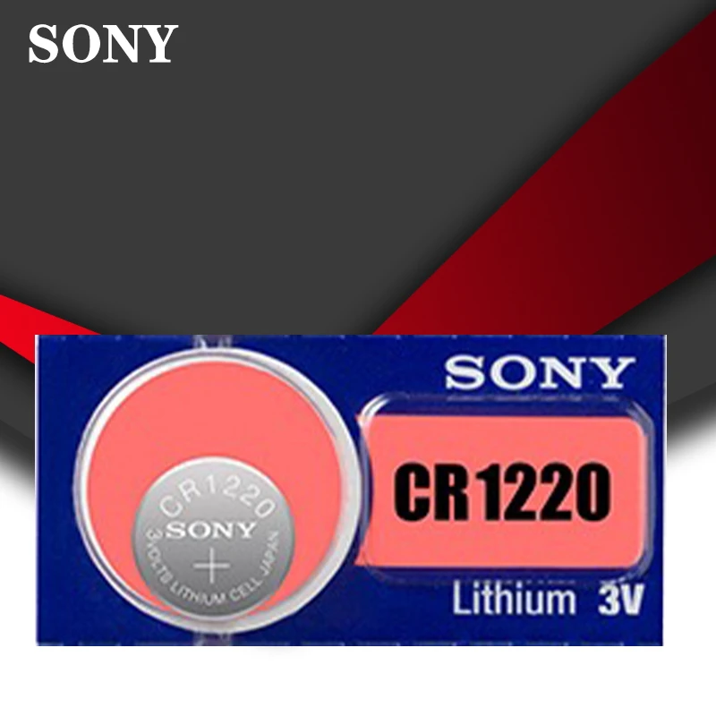 

Sony 100% Original CR1220 Button Cell Battery for Watch Car Remote Key Cr 1220 ECR1220 GPCR1220 3v Lithium Battery