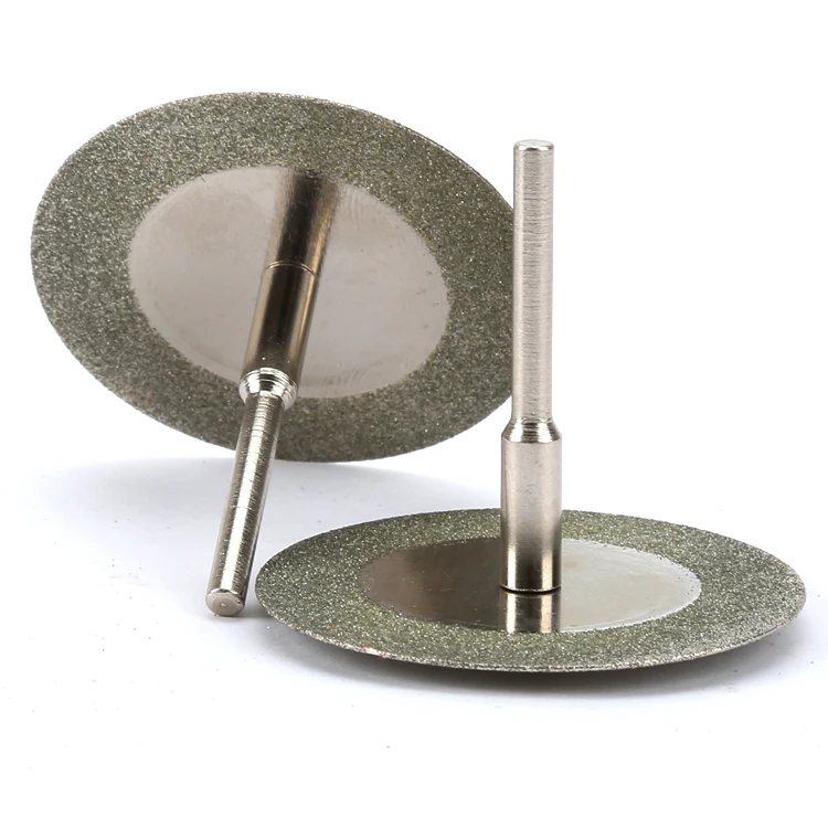 10pcs 40mm יהלומי חיתוך גלגלים עבור Dremel רוטרי כלי + 2 Mandrels חתכים אבן זכוכית אריחי בטון מתכת בקבוק בנייה קאטר