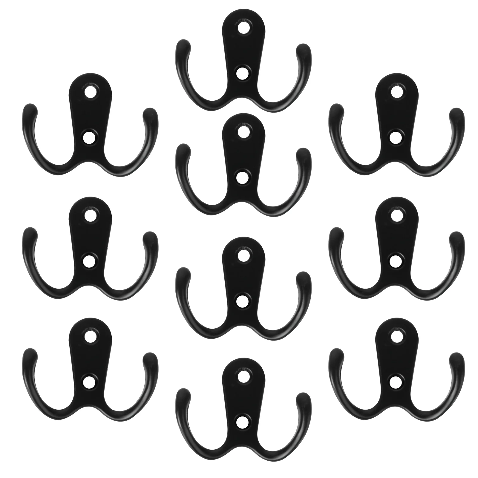 

Robe Hook Bath Towel Hook Coat and Hat Hook Clothes Coat Hooks 2 Hole Towel Hanger Wall Coat Hook Rack Double Prong Towel Hook