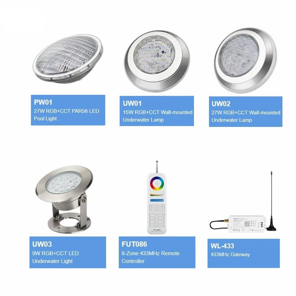 

Mi светильник DC12-24V IP68 9 Вт 15 Вт 27 Вт подводный светильник RGB + CCT подводный светильник Настенный 27 Вт RGB + CCT PAR56 Светодиодный светильник для бассейна 433 МГц