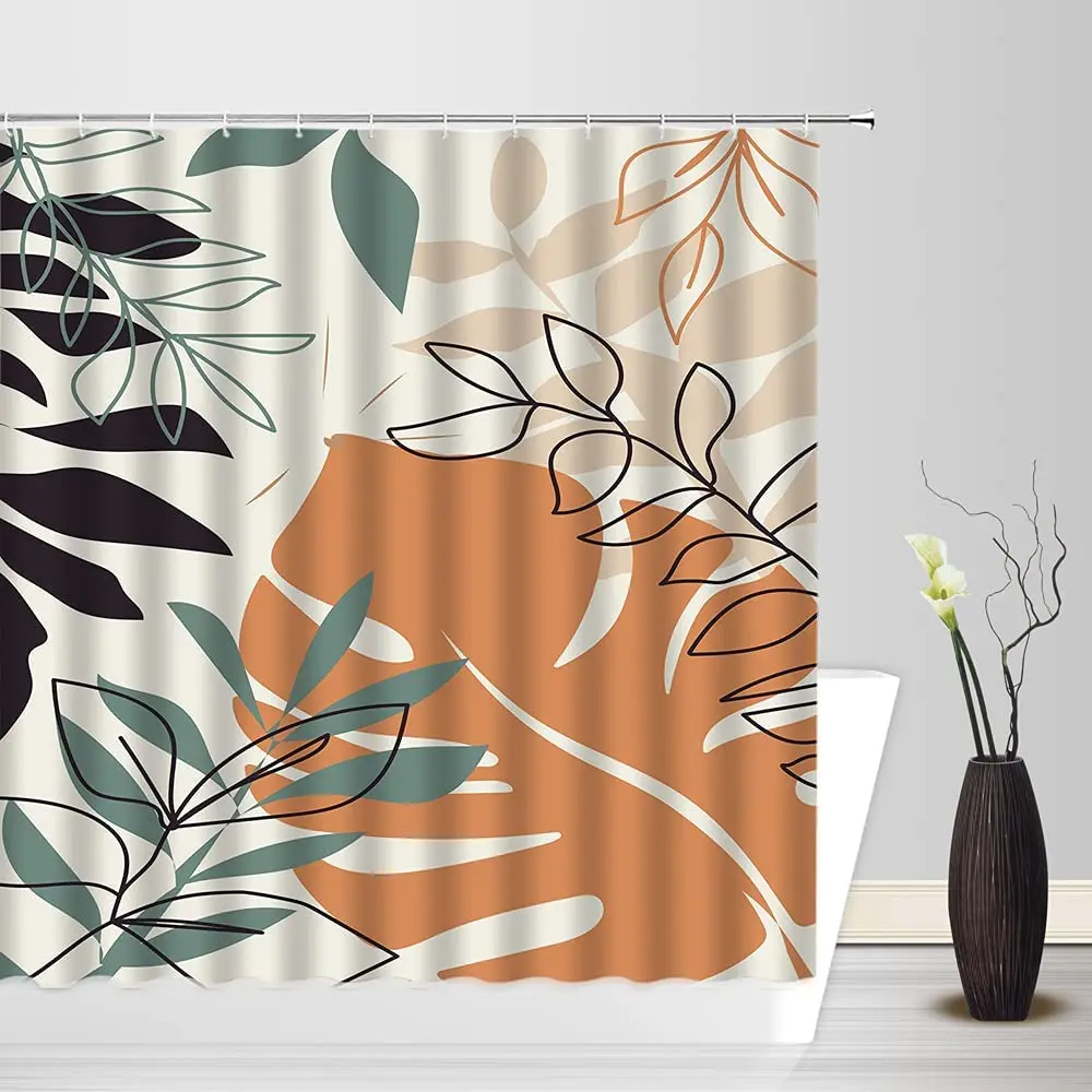 Рождественская Фотоштора для душа олень картина маслом зимний пейзаж сосновый