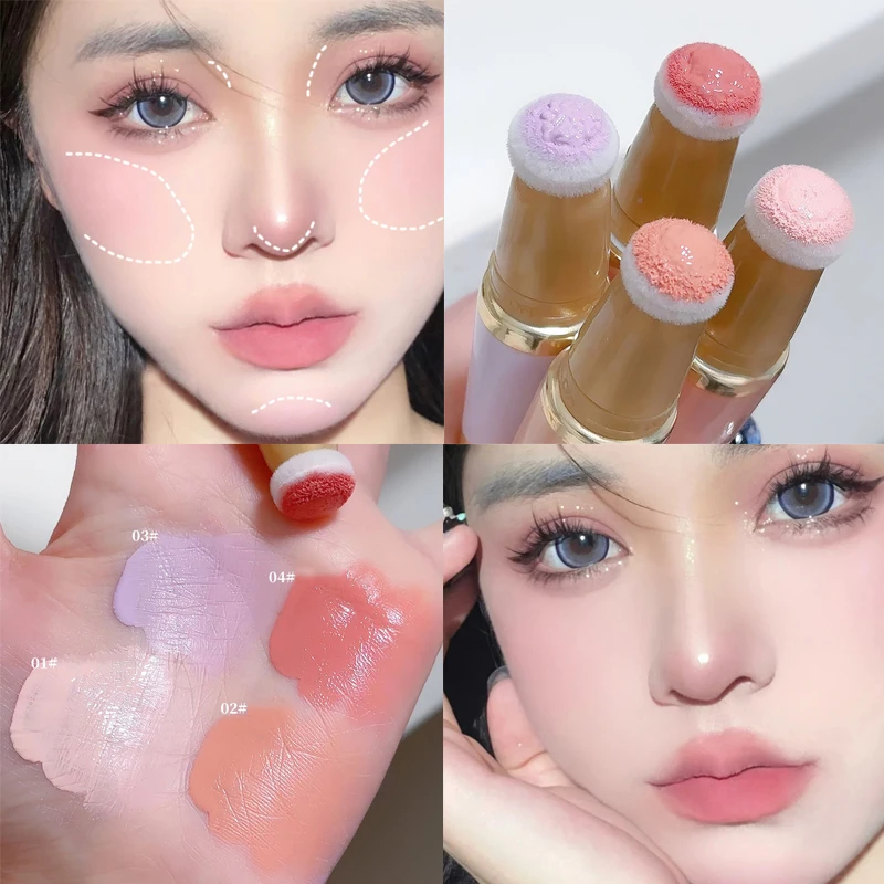 Матовые Кремовые румяна для макияжа водостойкий стойкий оттенок щек мягкая