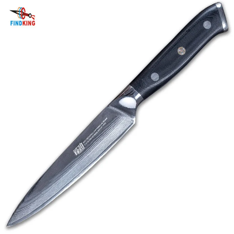 

FINDKING Kitchen Knife 67 Layers 10Cr15MoV Damascus VG10 Steel G10 Handle 5 Inch Sharp Professional Paring Peeling Utility Knife