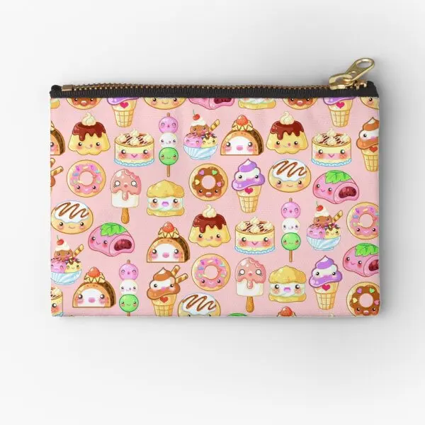 

Kawaii Desserts Zipper Pouches Panties Socks Money Storage Packaging Coin Key Women Pure Men Cosmetic Pocket Bag Wallet Small