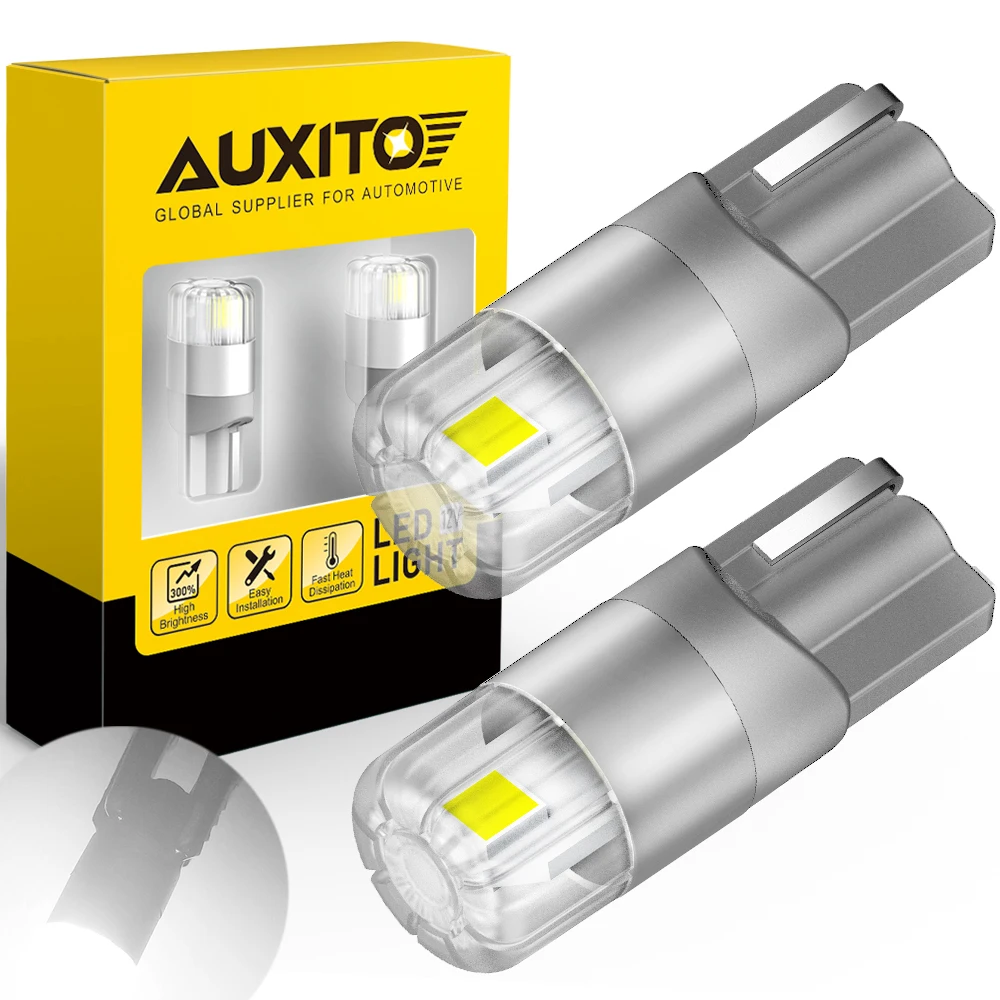 

AUXITO 2 шт. T10 LED Canbus No Error W5W Парковочный фонарь Боковое габаритное положение Внутренняя лампа 12 В Автомобильная лампа 6000K 194 168 LED 3030 SMD
