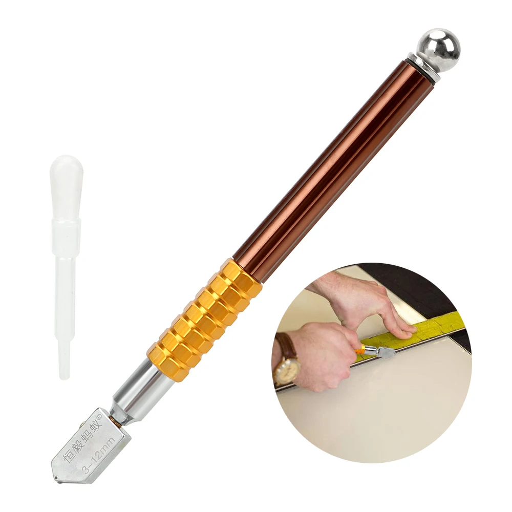 

NICEYARD Cutting Thickness Bottle Glass Cutter Carving Tool 3-12mm Ceramic Tile Cutting Cutting Wheel Metal Handle Multifunction
