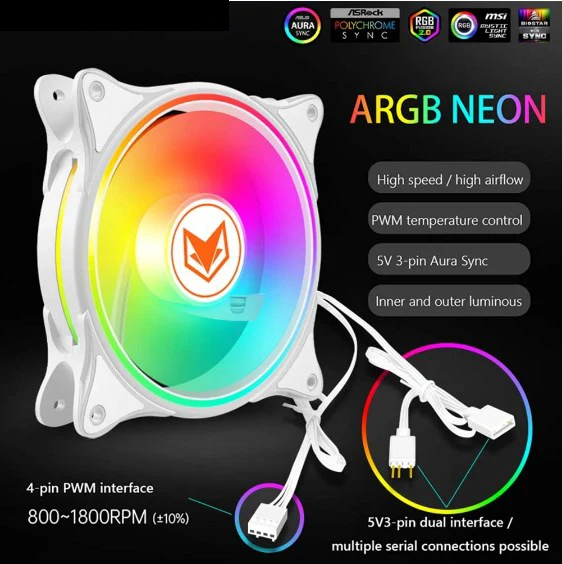 

120mm Rgb Cooling Cooler Higt Speed Computer Case Fan 4pin Pwm Cpu 12v Dc Cooling Fan For Computer Case New 5v 3pin Argb