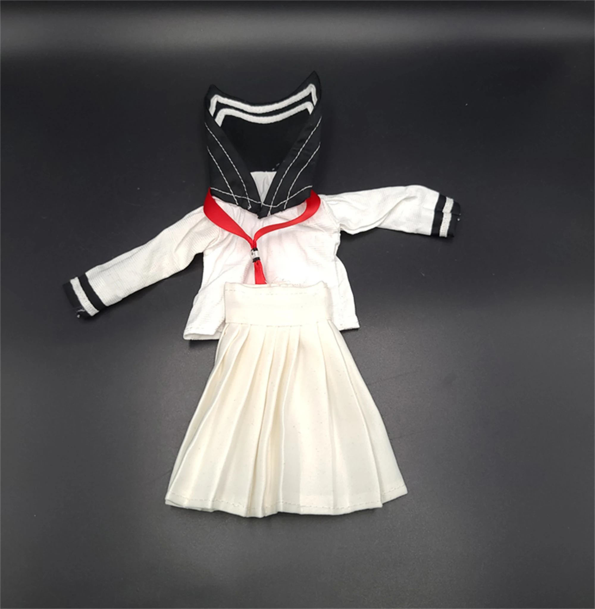 

1/6 White Pleated Skirt Girl Uniform Clothing DIY 12'' Female Action Figure