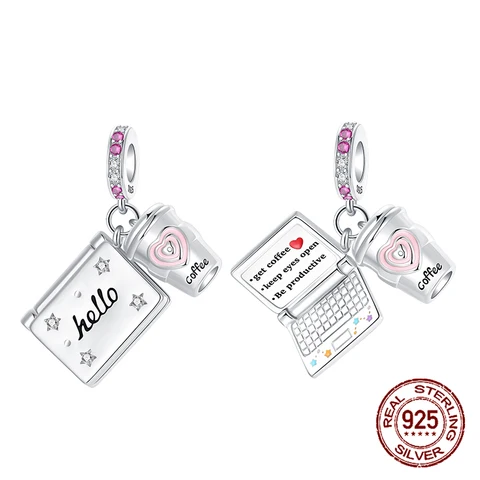 Серебряная подвеска Hello к чашке